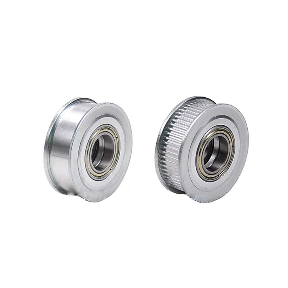 GT2 50T Idler Timing Pulley with Bearing 12mm Bore 2mm Pitch Tension Pulley For 10mm Width Belt (without teeth; teeth width: 11mm, bore: 12mm)