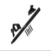 Aluminum Center Brace Bar & Mount For 1/10 Traxxas HOSS 4X4 VXL 90076-4 - 11Pc Set Black view 1