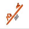 Aluminum Center Brace Bar & Mount For 1/10 Traxxas HOSS 4X4 VXL 90076-4 - 11Pc Set Orange view 1