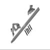 Aluminum Center Brace Bar & Mount For 1/10 Traxxas HOSS 4X4 VXL 90076-4 - 11Pc Set Gray Silver view 1