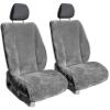 ShearComfort Front Seats Custom Sheepskin Seat Covers Compatible with Chrysler Pacifica (2015-2021) in Medium Gray for Buckets w/Inner Arms and Adjustable Headrests (No Fit on Models w/Built i... view 1