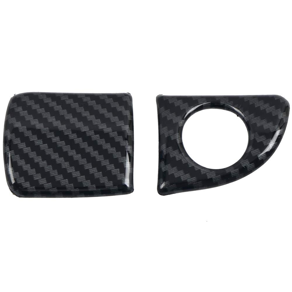 ITrims Interior Glove Box Handle Switch Cover 2PCS Door Handle Bowl Cover Trim Carbon Fiber Car Accessories for Dodge Charger 2011-2020