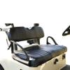 Huskey Golf Cart Front Rear Seat Cover for EZGO Medalist, TXT 1994-2013 Models, Custom Fit, Black Stripe Pleated Style, Marine Grade Vinyl, Staple On view 1