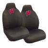 AAC FANMATS NCAA Carpet Floor Mats Bundle with Seat Covers, 3D Decal Sticker and Steering Wheel Cover for Wisconsin Badgers Fans Officially Licensed(8 Items) view 3