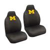 AAC FANMATS NCAA Carpet Floor Mats Bundle with Seat Covers, 3D Decal Sticker and Steering Wheel Cover for Michigan Wolverines Fans Officially Licensed(8 Items) view 3