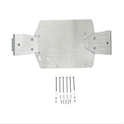GPM for Arrma Big Rock Crew Cab 4X4 BLX Upgrade Parts Stainless Steel Skid Plates for Front, Center, Rear Chassis (Laser Version) - 24Pc Set