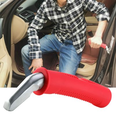 Valorcielo Auto Cane Portable Vehicle Support Handle, Car Door Assist Bar, Supports up to 300 Pounds, Car Door Handle for Elderly (1, Red)