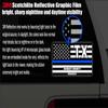 Reflective Burnet County Texas TX Thin Blue Line Stealthy Old Glory USA Flag | Honoring Law Enforcement Officers Sheriffs | County State Decal Bumper Sticker 3M Vinyl 3" x 5" view 2