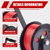 TYT 3500LB Boat Trailer Strap Winch with 10M Red Strap, Sturdy Long-Lasting Gear Hand Crank Winch, Operated Two Way Ratchet Manual Winches for Towing Pulley Boat Trailer Truck RV Jet Ski Marine Winch view 3