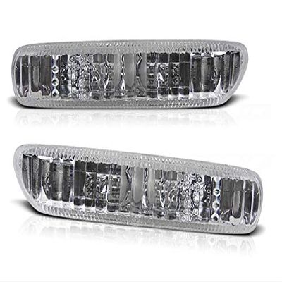 Side Direction VR-341 Side Turn Signal Indicator 1 Pair Blinker Turn Signal Light Chrome compatible with Bmw 3 Series E46 1998 1999 2000 2001 Sedan Touring