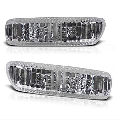 Side Direction VR-341 Side Turn Signal Indicator 1 Pair Blinker Turn Signal Light Chrome compatible with Bmw 3 Series E46 1998 1999 2000 2001 Sedan Touring