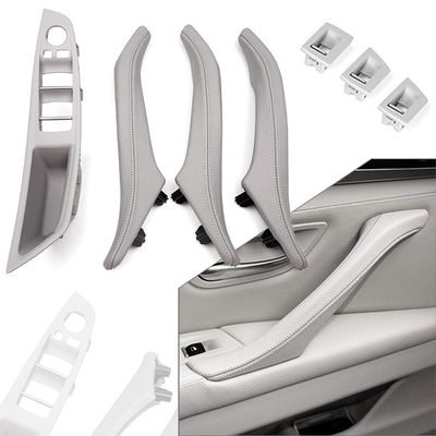 GZYF 7 PCS/Sets Door Pull Handle, Door Handle Inner Part Door Support Bracket Door Panel Handle for BMW 5-Series F10 F11 F18 2010-2017, Gray