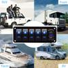 5 Gang Rocker Switch Aluminum Panel with 4.8 Amps Dual USB Rocker Style Fast Charger with Voltmeter Blue Backlit Led Pre-Wired for Marine Boat RV Truck (Blue) view 4