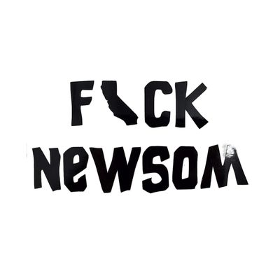 Fuck Newsom California | Decal Vinyl Sticker | Cars Trucks Vans Walls Laptop | Hunting buck bow shooting enthusiasts Custom