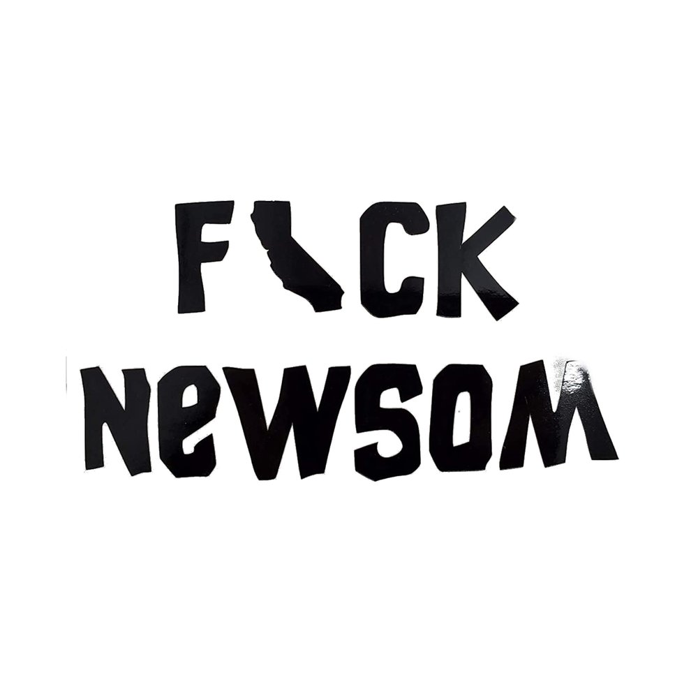 Fuck Newsom California | Decal Vinyl Sticker | Cars Trucks Vans Walls Laptop | Hunting buck bow shooting enthusiasts Custom