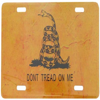 Trade Winds Gadsden Don't Tread On Me Vintage Embossed 6"x12" Aluminum License Plate