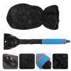 FAVOMOTO 1set Multi-Functional Ice Scraper Gloves for Car Windshield Snow Remover Mitt Thick Fleece Lining Elastic Wrist Band and Telescopic Design for Ice Removal view 3