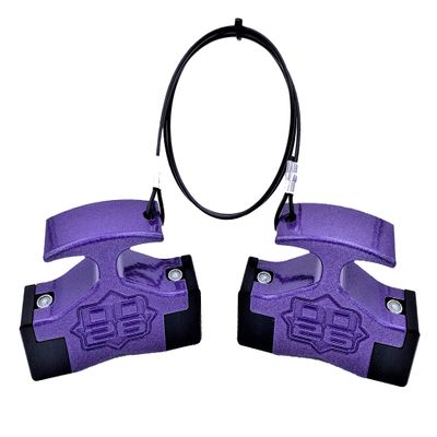 Mean Stop Gen 2 Hydraulic Steering Locks (Comes with .75" Diameter 4" Width Rod Clips) (Purple)