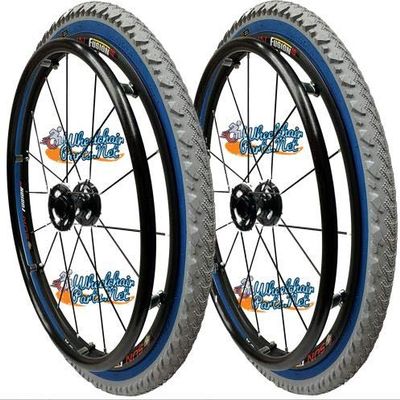 24" 16 Spoke Wheel W/Kobra TIRE (2 INCH Wide) (Blue Tire with Black Hub)