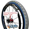 24" 16 Spoke Wheel W/Kobra TIRE (2 INCH Wide) (Blue Tire with Black Hub) view 2