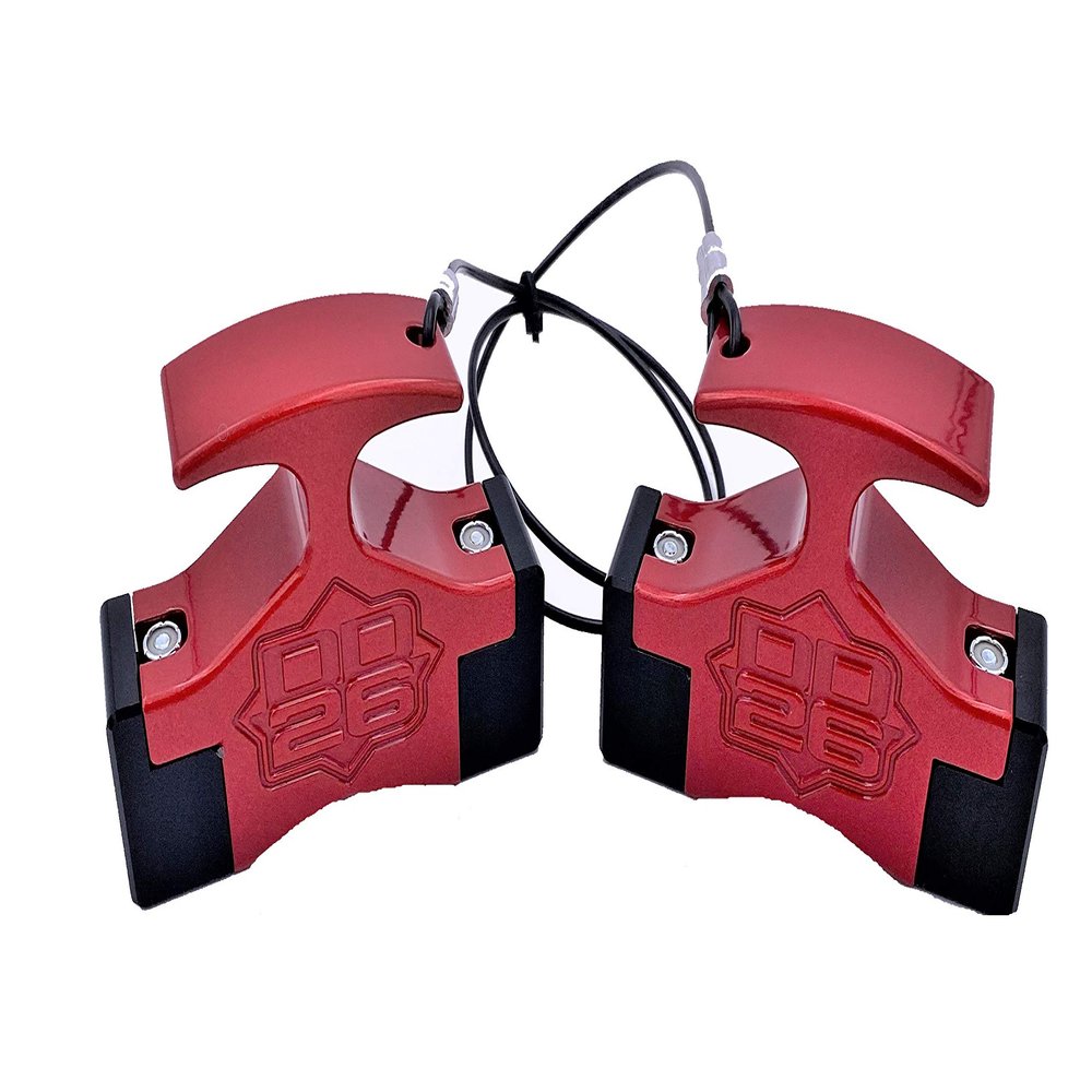 Mean Stop Gen 2 Hydraulic Steering Locks (Comes with .75" Diameter 4" Width Rod Clips) (Red)