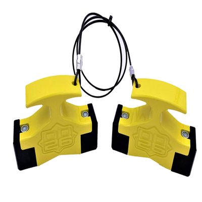 Mean Stop Gen 2 Hydraulic Steering Locks (Comes with .75" Diameter 4" Width Rod Clips) (Yellow)