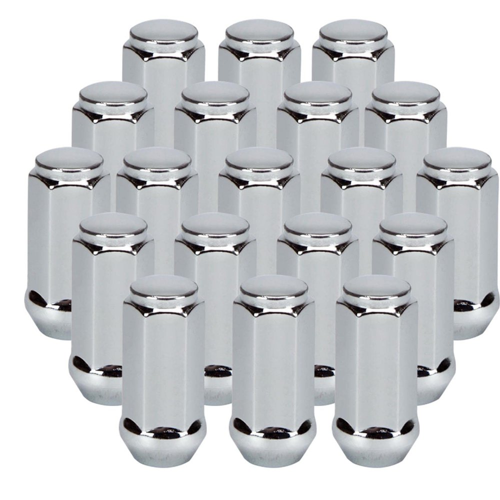 MuHize 1/2-20 Long Lug Nuts - 20PC Chrome Bulge Acorn Wheel Nuts 1.89" Tall