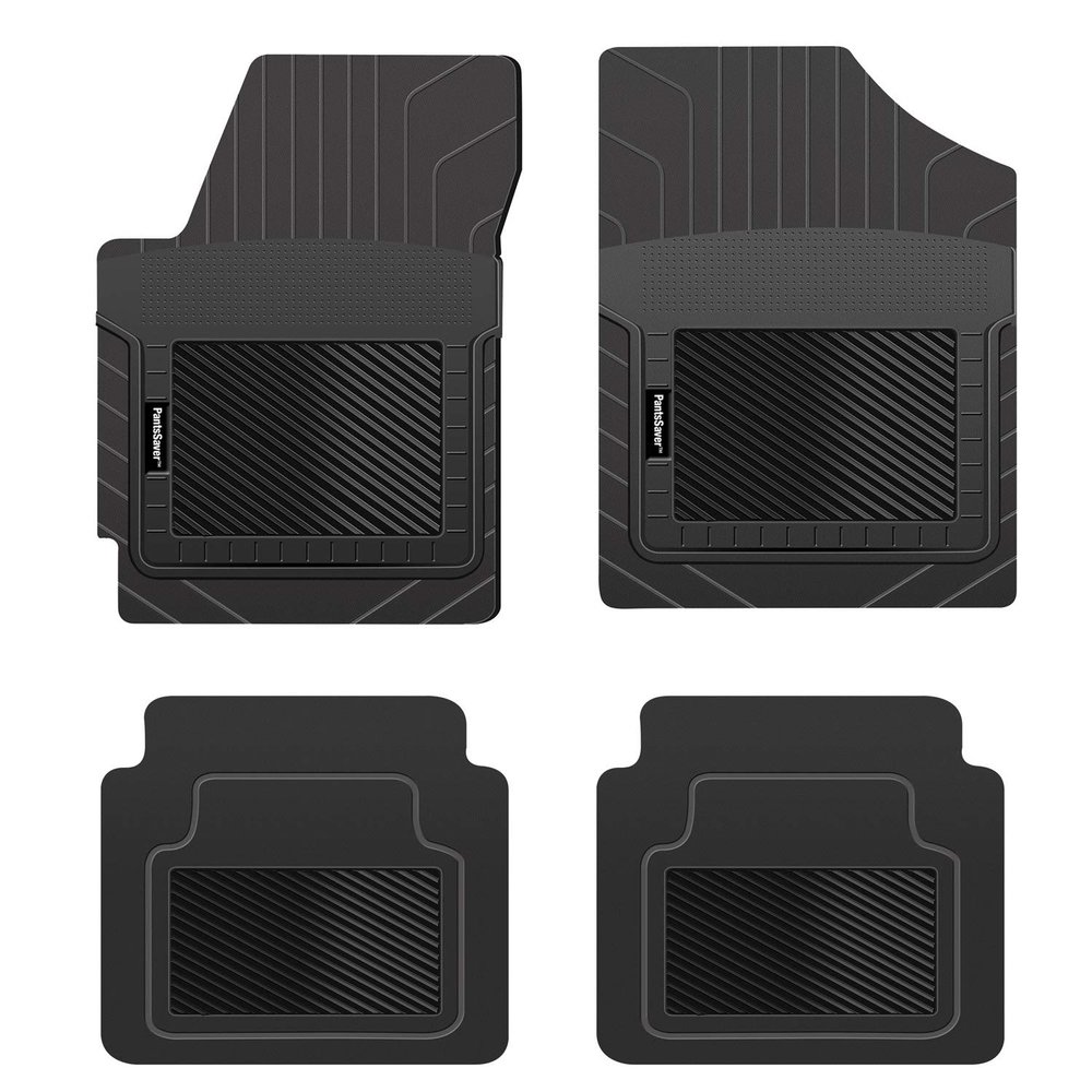 PantsSaver Custom Fit Floor Mats for Lincoln MKX 2020 All Weather Protection-4 Piece Set-High Raised Border Protection Great for Catching Spills & Easy Rinse-Car Accessories-Black