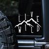 Sunset Graphics & Decals Live Wild Wanderlust Decal Vinyl Car Sticker | Cars Trucks Vans Walls Laptop | White | 5.5 Inches | SGD000144 view 1