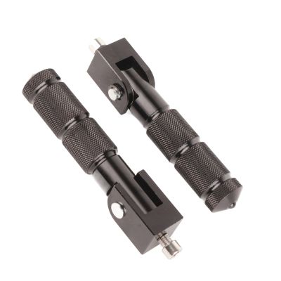 Motorcycle Pedal, 8MM 90 Degree Folding Support Rod Aluminum Motorcycle Foot Peg Universal Motorbike Footrest With Mounting Screws Motorcycle Accessories for Motorcycle (Black)