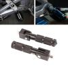Motorcycle Pedal, 8MM 90 Degree Folding Support Rod Aluminum Motorcycle Foot Peg Universal Motorbike Footrest With Mounting Screws Motorcycle Accessories for Motorcycle (Black) view 3