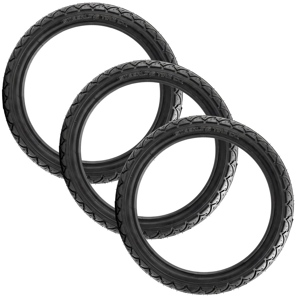 Three 16-Inch Tire Replacements for Jogging Strollers Like BOB Ironman & Bike Trailers Including Allen Sport, Burley and Instep (3-Pack) by Steerling Tire Co.