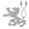 Lion Heraldic Animal Double Tail y1104 Vinyl Sticker Decals (Pack of 2) for Car Window Laptop Phone Tablet (10" x 8", Silver) view 1