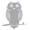 Owl Silhouette Halloween y1109 Vinyl Sticker Decals (Pack of 2) for Car Window Laptop Phone Tablet (6" x 5", Silver) view 1