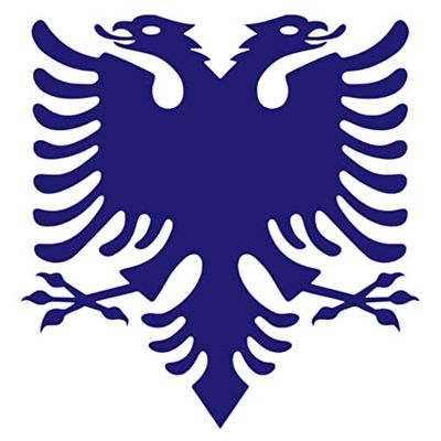 Animal Bird Coat of Arms Double y1191 Vinyl Sticker Decals (Pack of 2) for Car Window Laptop Phone Tablet (10" x 9.3", Purple)
