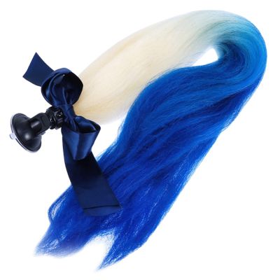 Wakauto Braids Ornament Detachable Wigs for Helmets Reusable Ponytails Stylish and Safe Decor Vibrant Colors