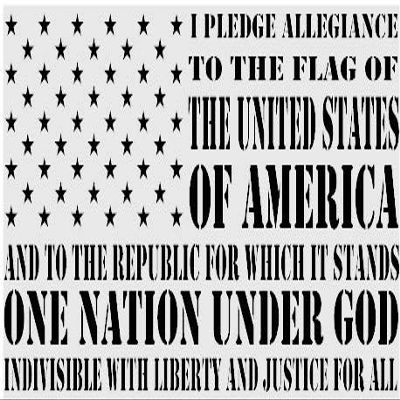 Check Custom Design American Flag with Pledge of Allegiance Decal