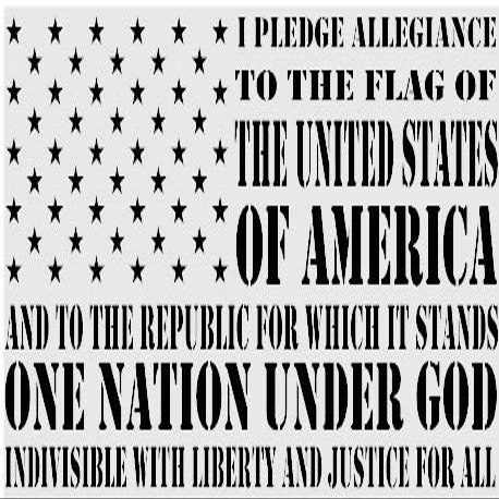 Check Custom Design American Flag with Pledge of Allegiance Decal