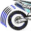 KETABAO MX Bike Rim Tape B01 Decal Stickers Stripes 21 18 inch Compatible with RMX 450Z DR-Z 400S DR200S (Blue) view 1