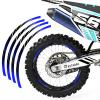 KETABAO MX Bike Rim Tape L02 Decals Stickers Protector 21 18 inch Compatible with KLX140G KLX230R KLX250 H T S SA (Blue) view 1