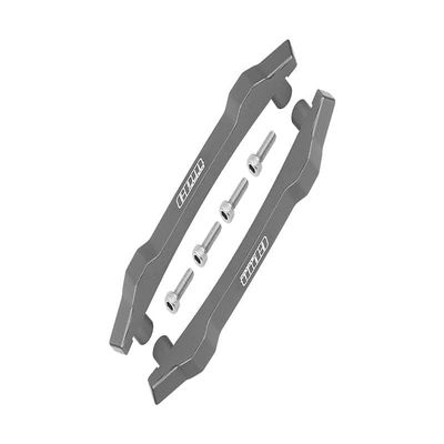Aluminum Roof Skid Plate For Traxxas HOSS 4X4 VXL (90076-4) - 6Pc Set Gray Silver