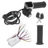 Brush Controller, 24V 500W Brush E to Controller and Multifunction Thumb Throttle Grip Set with Lock Electric Quantity Display view 1