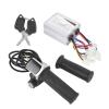 Brush Controller, 24V 500W Brush E to Controller and Multifunction Thumb Throttle Grip Set with Lock Electric Quantity Display view 2