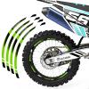 KETABAO MX Bike Rim Tape A01 Decals Stickers Protector 21 18 inch Compatible with XT 250 XT250 SEROW 225 XT225 (Green) view 1