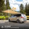 Timber Ridge Car Awning Camper Awning 8.2X6.5ft Truck Tent Waterproof PU10000mm UV50+ Rooftop Overland Camping, Retractable Side Tent Shade for Car/SUV/Truck/Van, Beige view 4