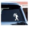 HSC Design Custom Decal Car for Bigfoot Rock On Flag Funny Decal for Car, Truck, Funny, Window, Motorcycle, Helmet, Bumper, Decal for Laptop, Phone, Home Decoration / 5 in x 4 in/White view 2