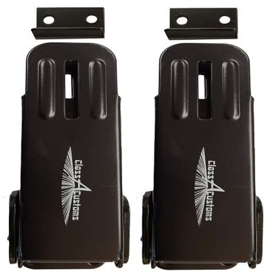 Class A Customs | Two (2) Pack of Black Non-Locking Fold Down Camper Latch and Catch | with Black Screws
