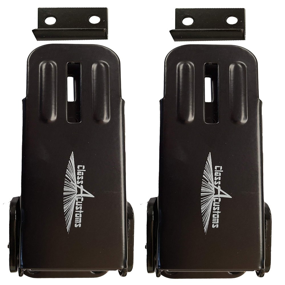 Class A Customs | Two (2) Pack of Black Non-Locking Fold Down Camper Latch and Catch | with Black Screws