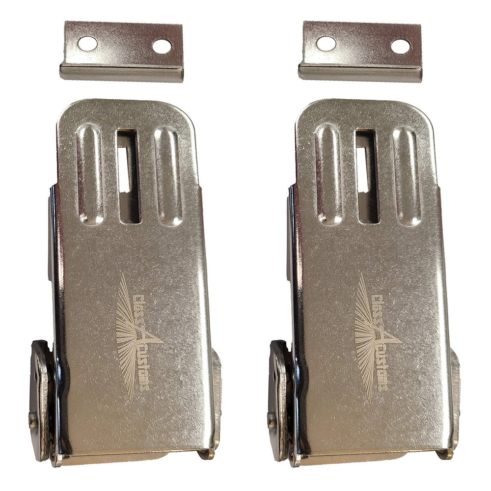 Class A Customs | Two (2) Pack of Stainless Steel Non-Locking Fold Down Camper Latch and Catch