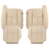 Auto Seat Replacement, Compatible with 2003 2004 2005 2006 2007 GMC Yukon Tahoe Suburban XL SLT SLE Genuine Leather Seat Cover Replacement (Front (2 Bottom & 2 Top), Shale Tan (Light Tan)) view 1